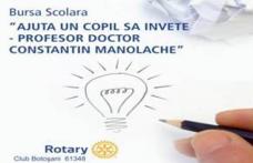 Rotary Club Botoșani lansează cea de-a doua ediție a programului de burse scolare „Prof. dr. Constantin Manolache”