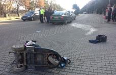 Accident pe Bulevardul Victoriei din Dorohoi! Femeie cu handicap locomotor lovită de o mașină - FOTO