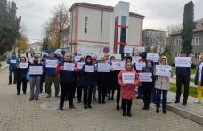 Protestul de la Spitalul Municipal Dorohoi a continuat și astăzi – FOTO