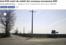 Un român a scos la vânzare un kilometru dintr-un drum european. Anunţul merită citit