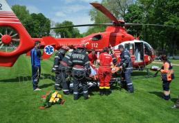 Femeie din Dorohoi preluată de elicopterul SMURD și transportată de urgență la Iași - FOTO