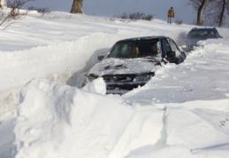 Maramureș, sub zăpadă! Mai multe drumuri sunt blocate