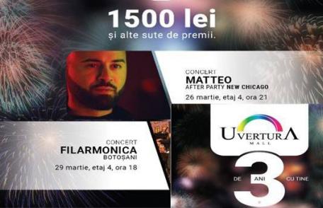 Uvertura Mall - De 3 ani cu tine! Concert susținut de MATTEO și FILARMONICA Botoșani