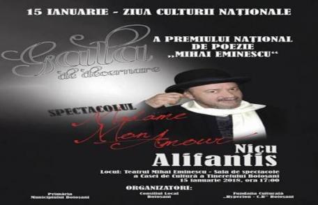 Recital extraordinar NICU ALIFANTIS la Botoșani, de Ziua Culturii Naţionale