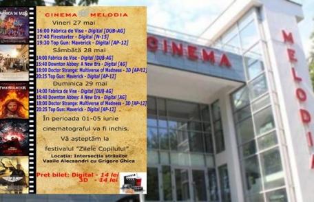 Vezi ce filme vor rula la Cinema „MELODIA” Dorohoi, în săptămâna 27 mai – 2 iunie – FOTO