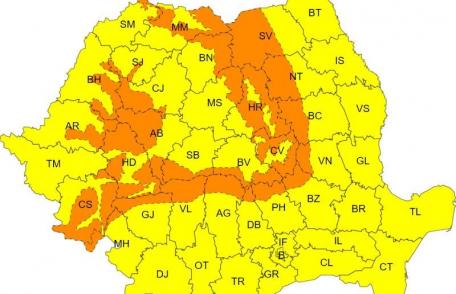 Meteorologii au emis o avertizare COD GALBEN de vânt, viscol și ninsori pentru județul Botoșani