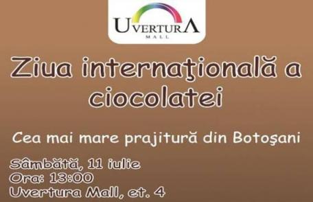 Tentaţii dulci la Uvertura Mall – cea mai mare prajitură de ciocolată din Botoşani