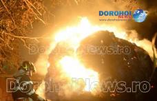 Pompierii dorohoieni solicitați să intervină la un incendiu uriaș izbucnit la Corni