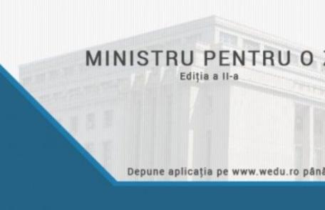 Consiliul Național al Elevilor organizează a doua ediție a proiectului național „Ministru pentru o zi”