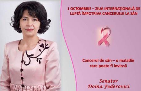 Senator Doina Federovici: Cancerul la sân, o maladie care poate fi învinsă