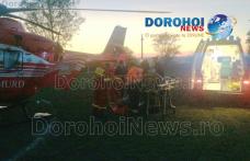 Bărbat preluat de urgență de la Dorohoi de un elicopter SMURD după ce a suferit un infarct – FOTO