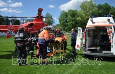 Bărbat cu infarct miocardic preluat de urgență de la Dorohoi de un elicopter SMURD - FOTO
