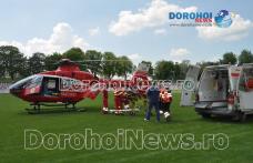 Bărbat aflat în stare gravă preluat de urgență de la Dorohoi de un elicopter SMURD - FOTO