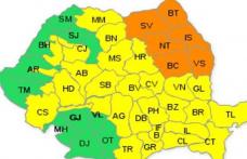 Cod portocaliu de vijelii în Moldova, inclusiv Botoșani, până miercuri dimineață