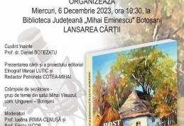„Rost și rânduială în satul românesc”: Lansare de carte la Biblioteca Județeană Botoșani
