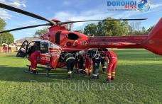 Femeie aflată în stare gravă preluată de urgență de elicopterul SMURD de la Dorohoi - FOTO