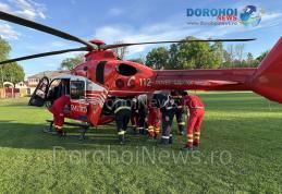 Femeie aflată în stare gravă preluată de urgență de elicopterul SMURD de la Dorohoi - FOTO