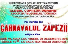 Clubul Copiilor Dorohoi vă așteaptă astăzi la concertul tradiţional de sărbători „Carnavalul Zăpezii”
