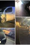Accident rutier pe E 58. Bărbat ajuns la spital după coliziunea dintre o mașină și o autoutilitară