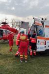 Tânăr de 21 de ani în stare gravă, victimă a unui accident rutier, preluat de elicopterul SMURD de la Dorohoi