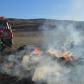 Incendiu produs la Șendriceni. Furajele depozitate pe un câmp au fost cuprinse de flăcări