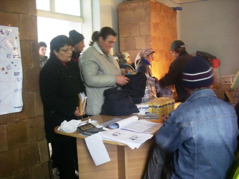 Aglomeratie la distribuirea ajutoarelor