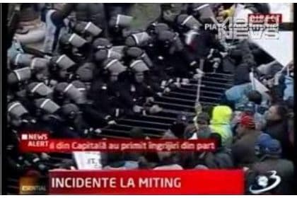[VIDEO] Incidente violente la mitingul din Capitala