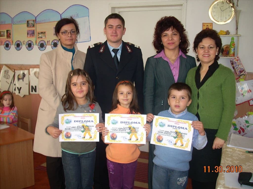 Micul pompier în acțiune la Grădinița  nr. 8 Dorohoi