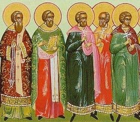 În această lună, ziua a şaisprezecea, pomenirea sfinţilor mucenici: Pamfil, Valent, Pavel, Seleuc, Porfiriu, Iulian, Teodul, Ilie, Ieremia, Isaia, Sam