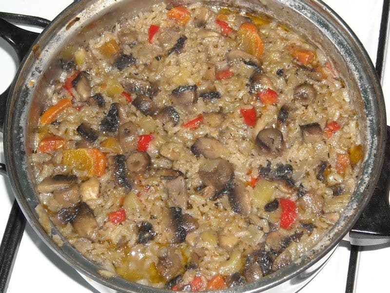Pilaf cu ciuperci - reteta de post