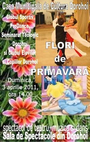 Flori de primăvară : Super spectacol susținut de Casa Municipală de Cultură pe scena Sălii Teatrului din Dorohoi