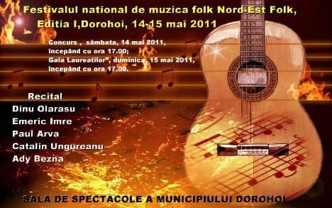 Festivalul naţional de muzică folk “Nord-Est Folk”, Ediţia I, Dorohoi, 14-15 mai 2011