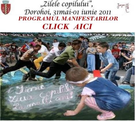 Programul activităților dedicate copiilor din Dorohoi de 1 Iunie