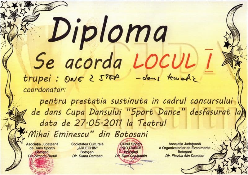 Asociatia “Un Ideal” reprezentant de seama  la Cupa Dansului Botosani 2011