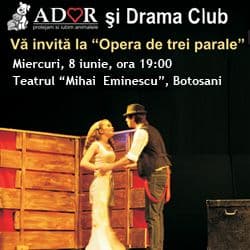 Astăzi - Spectacol caritabil: Ador şi Drama Club vă invită la teatru!  