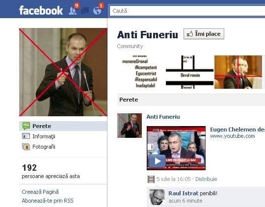 Funeriu, demis pe Facebook
