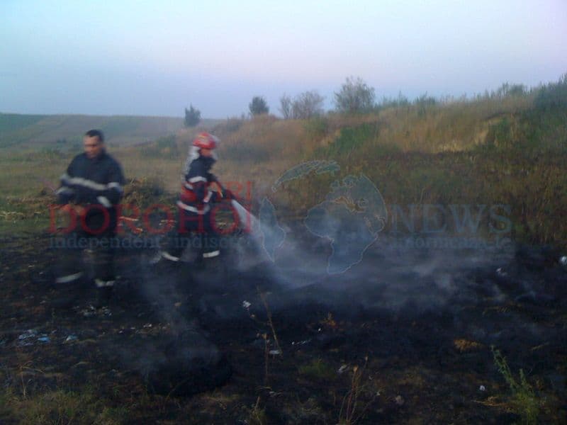 Dorohoi: Incendiu în zona barajului