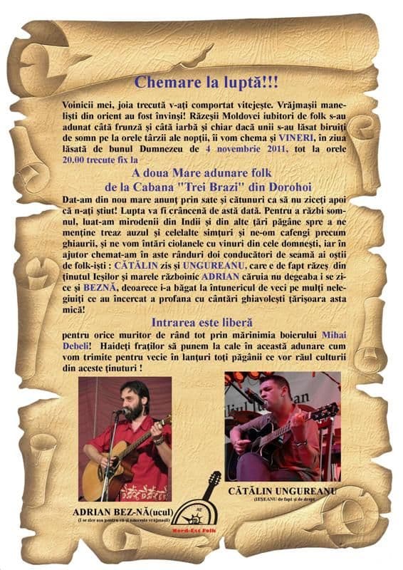 O nouă seară folk la Cabana Trei Brazi