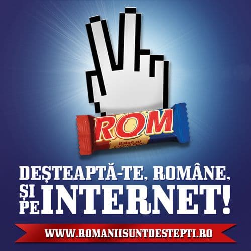 De 1 Decembrie, batonul de ciocolată ROM vrea să facă din România prima țară din lume care îşi schimbă imaginea pe internet!
