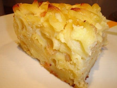 Budincă cu brânză şi paste       