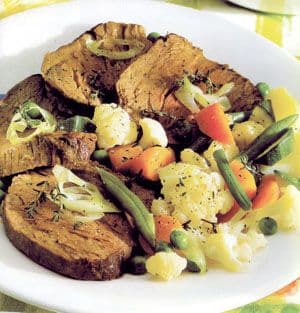 Friptură de vită cu legume 