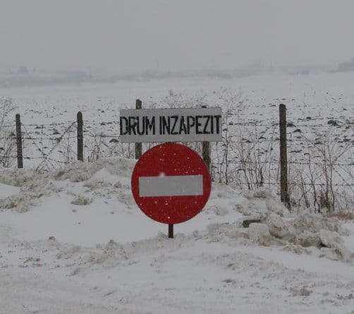 ATENȚIE! DRUMURI BLOCATE în județul Botoșani