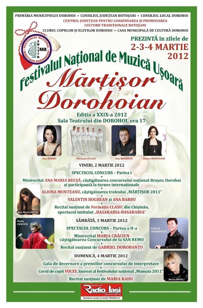 Au început pregătirile pentru Festivalul Mărţişor Dorohoian