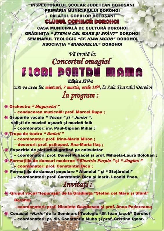 Spectacolul omagial „Flori pentru mama” ediţia a XIV-a 2012