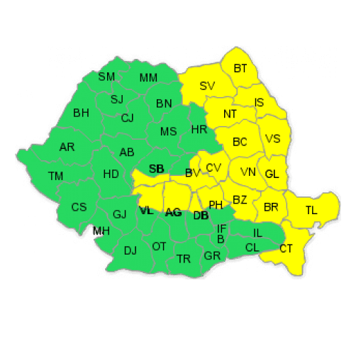 Atenţie! Cod galben de vânt puternic