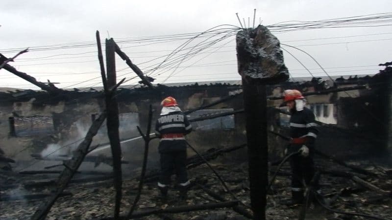 Pagube importante în urma unui incendiu izbucnit la un grajd de animale din Viişoara