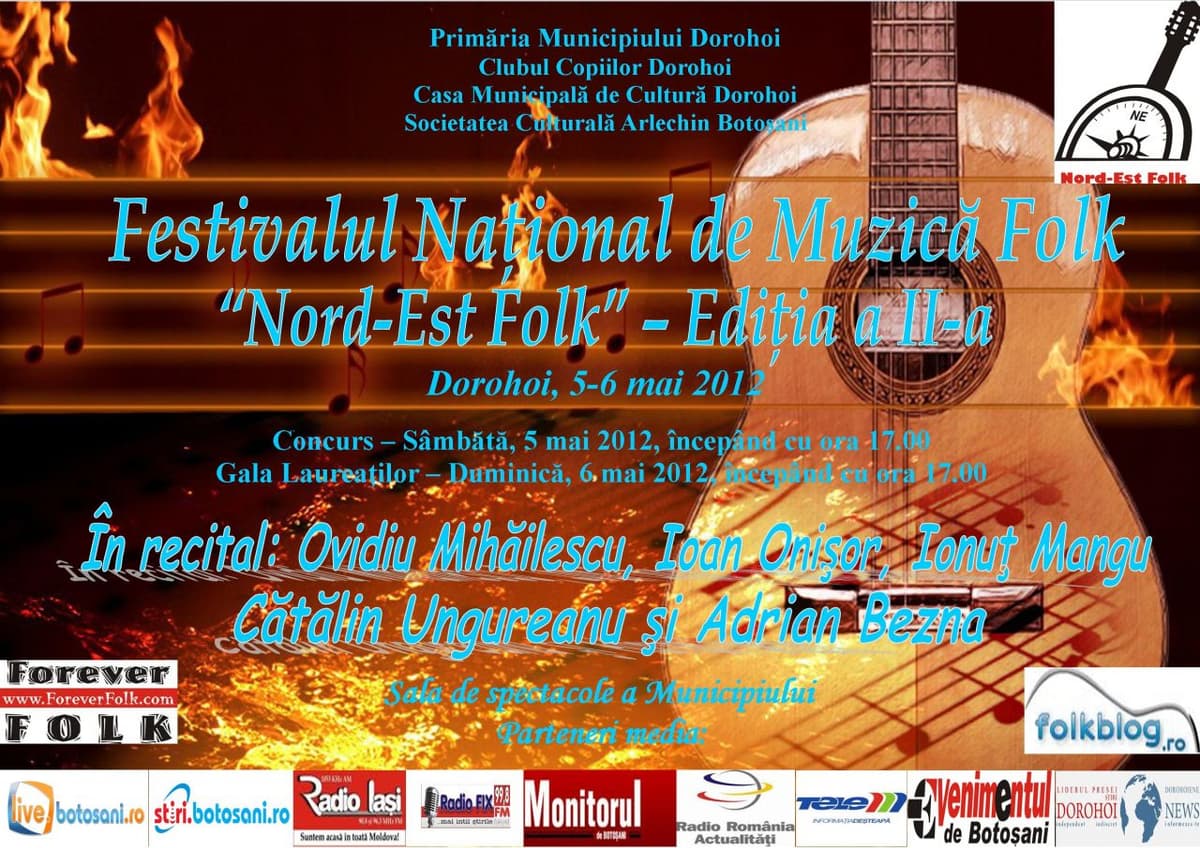 Vezi concurenţii calificaţi la Festivalul „Nord-Est folk” ediţia a II-a