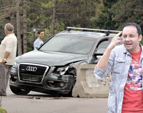 Cătălin Măruţă a intrat cu mașina într-un parapet!