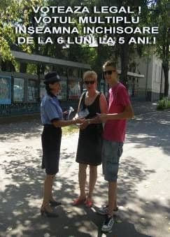 Dorohoi: „Votează legal! Mita şi votul ilegal înseamnă închisoare!”, campanie desfăşurată de IPJ