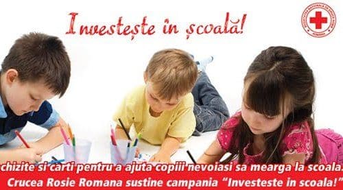 Crucea Roşie a demarat campania socială „Investeşte în şcoală!” 